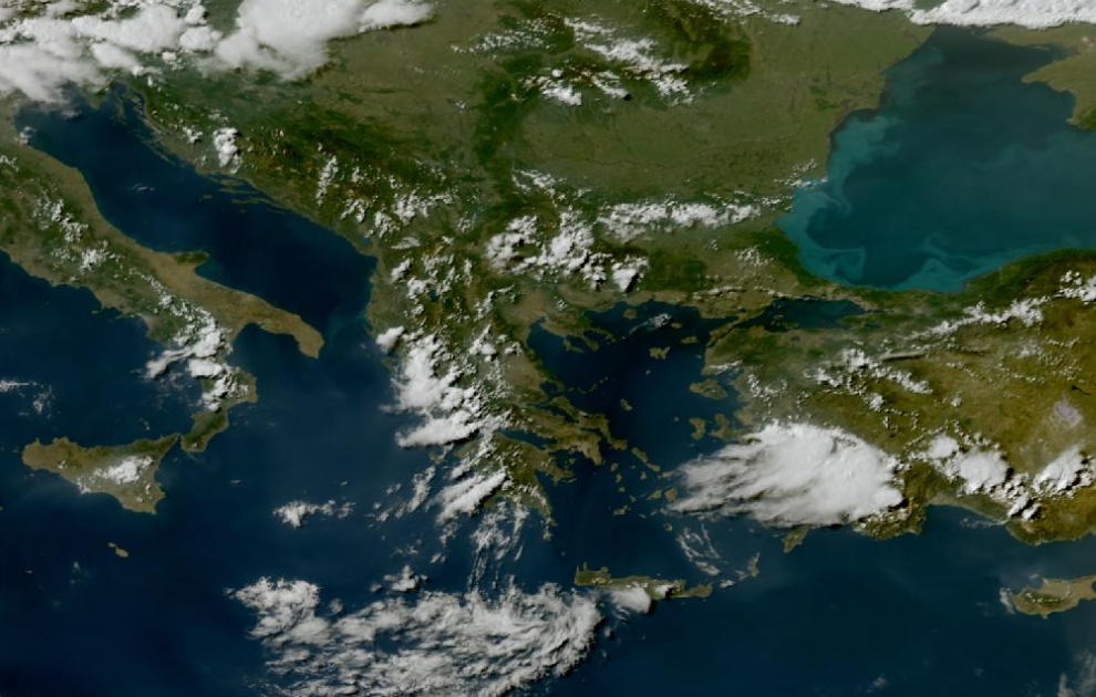 Τελευταία δορυφορική εικόνα νεφοκάλυψης