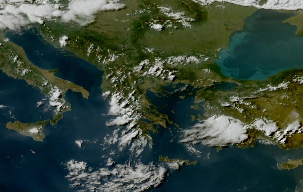 Τελευταία δορυφορική εικόνα νεφοκάλυψης