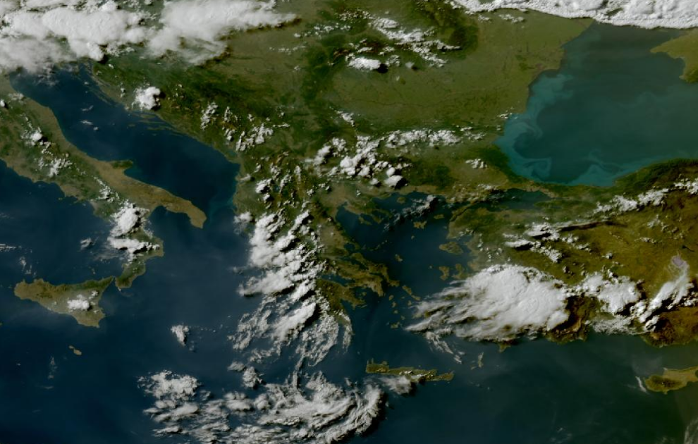 Τελευταία δορυφορική εικόνα νεφοκάλυψης