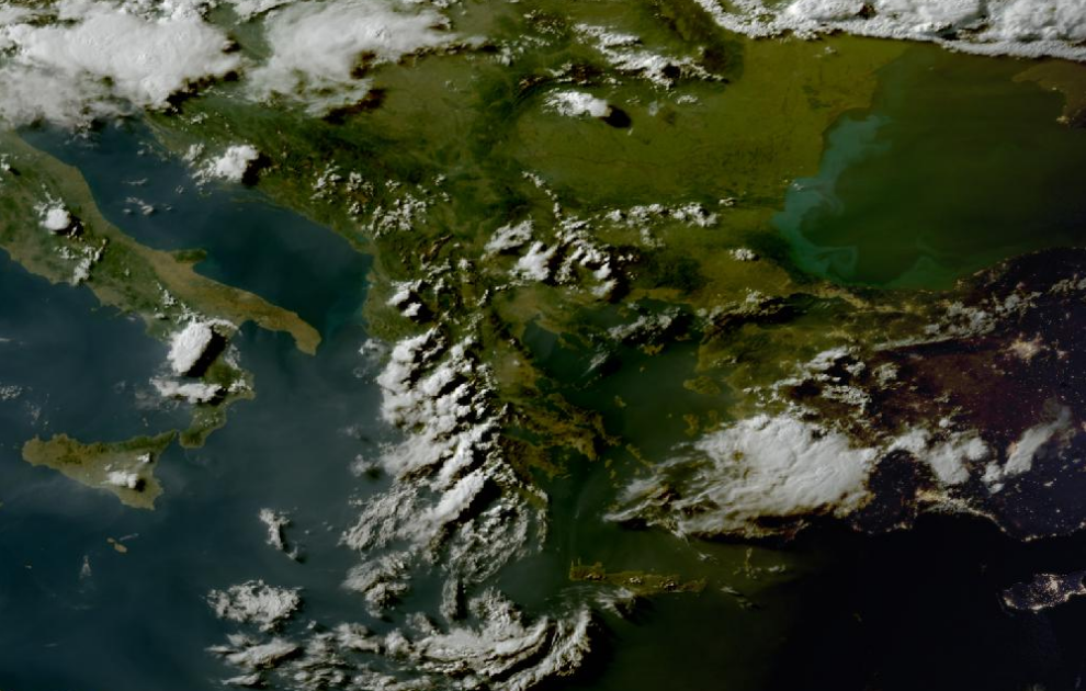 Τελευταία δορυφορική εικόνα νεφοκάλυψης