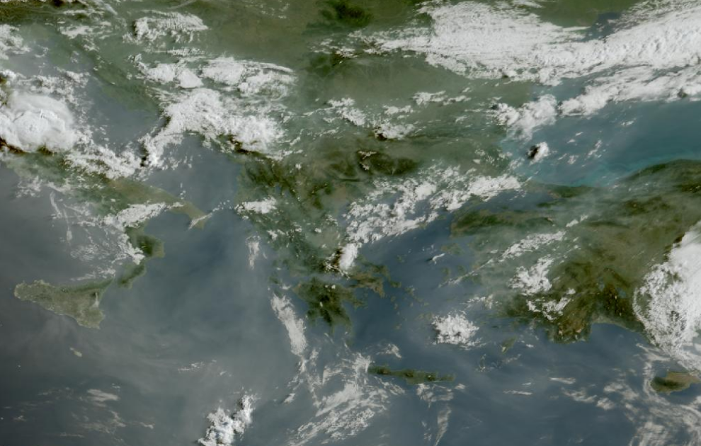 Τελευταία δορυφορική εικόνα νεφοκάλυψης