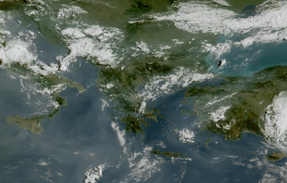 Τελευταία δορυφορική εικόνα νεφοκάλυψης