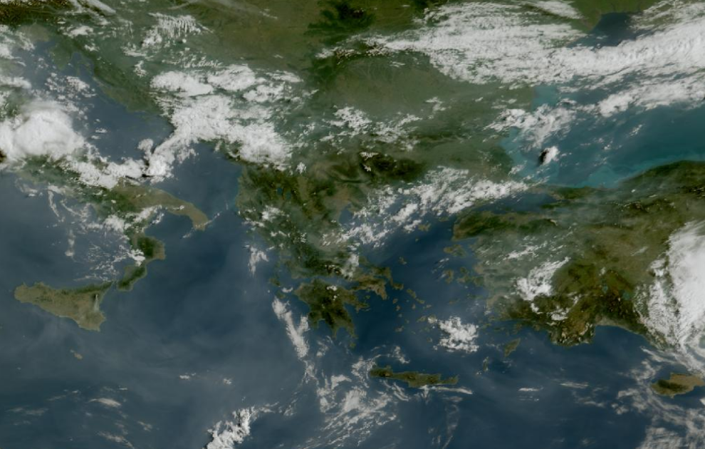 Τελευταία δορυφορική εικόνα νεφοκάλυψης