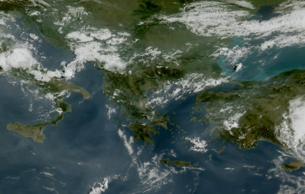 Τελευταία δορυφορική εικόνα νεφοκάλυψης