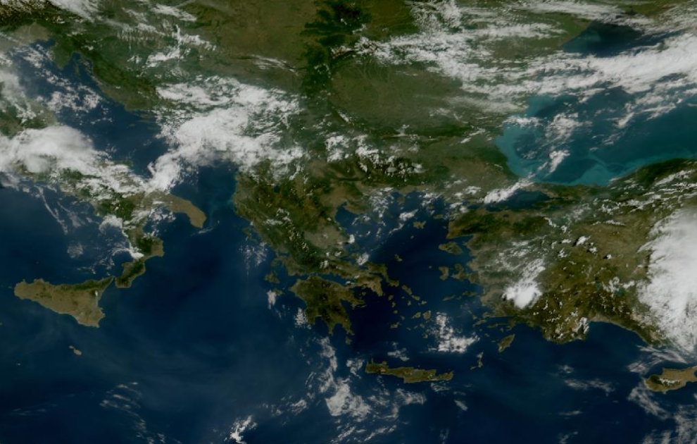Τελευταία δορυφορική εικόνα νεφοκάλυψης