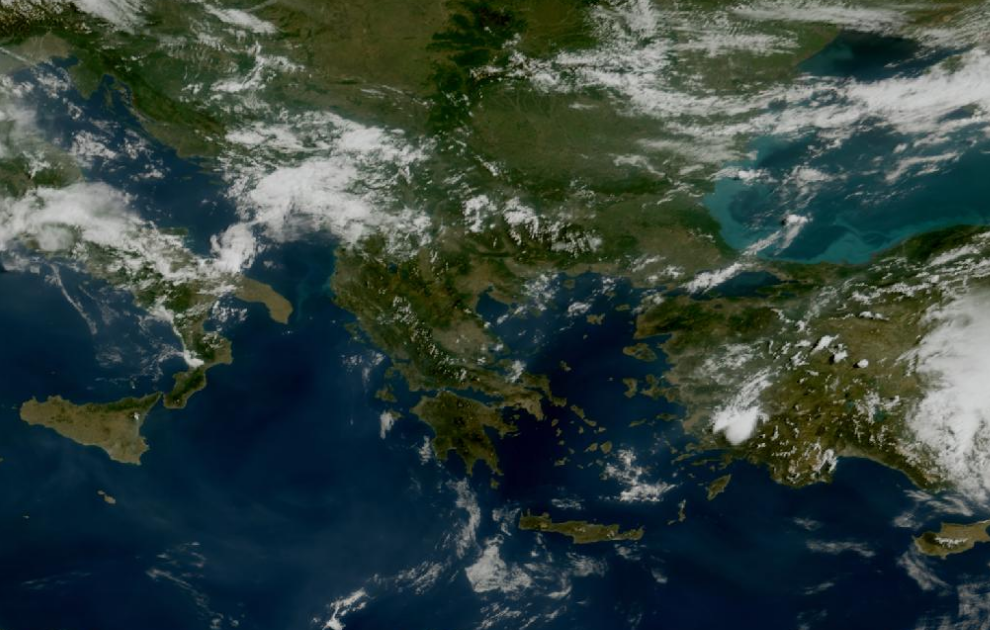Τελευταία δορυφορική εικόνα νεφοκάλυψης