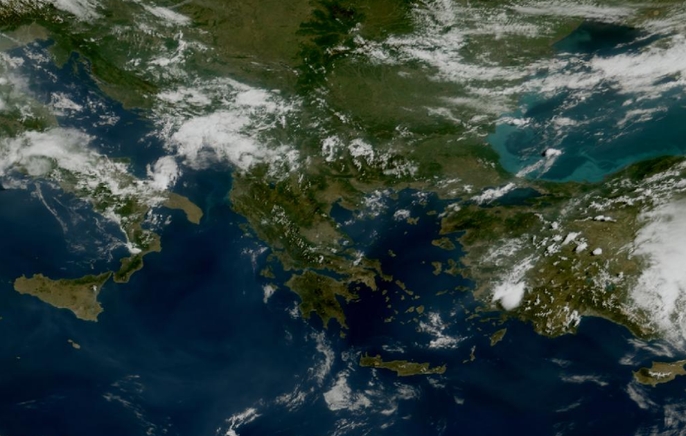 Τελευταία δορυφορική εικόνα νεφοκάλυψης