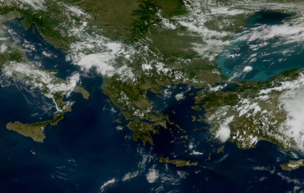 Τελευταία δορυφορική εικόνα νεφοκάλυψης