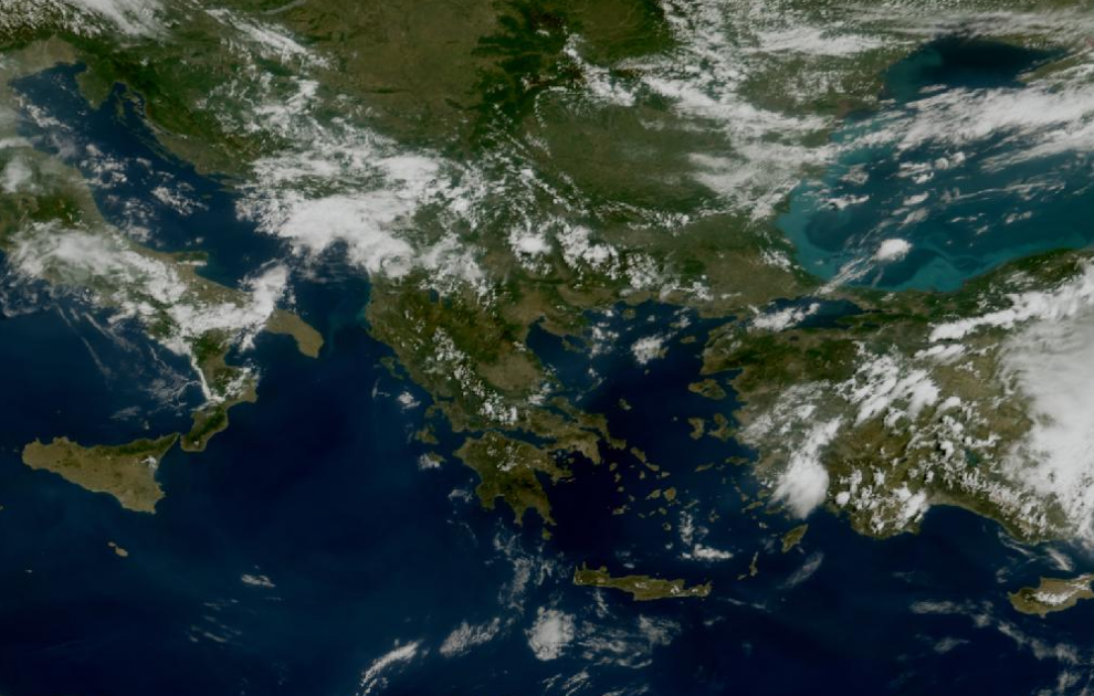 Τελευταία δορυφορική εικόνα νεφοκάλυψης