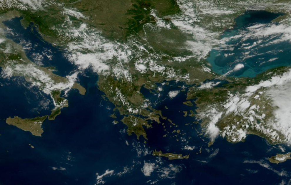 Τελευταία δορυφορική εικόνα νεφοκάλυψης
