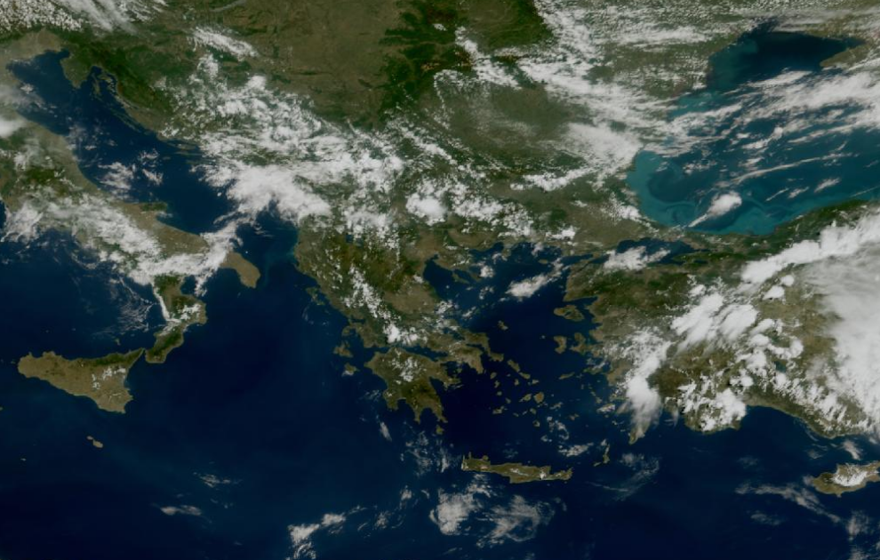 Τελευταία δορυφορική εικόνα νεφοκάλυψης