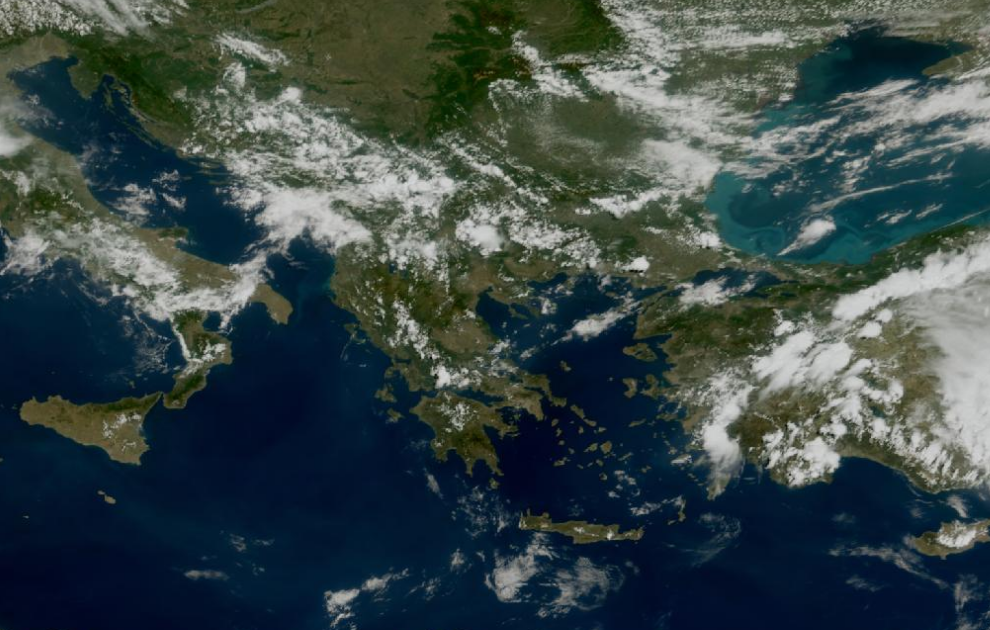 Τελευταία δορυφορική εικόνα νεφοκάλυψης