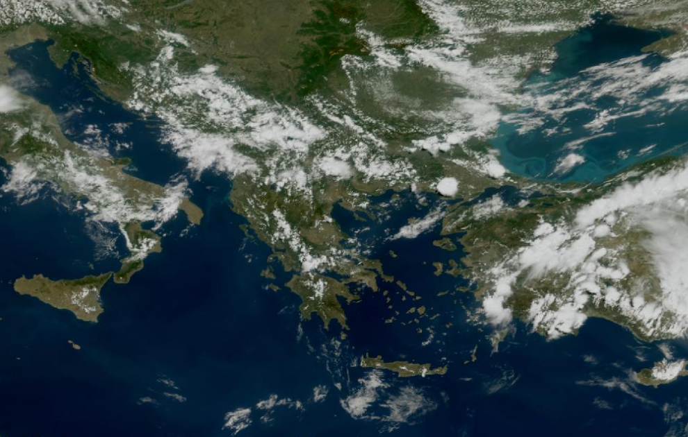 Τελευταία δορυφορική εικόνα νεφοκάλυψης