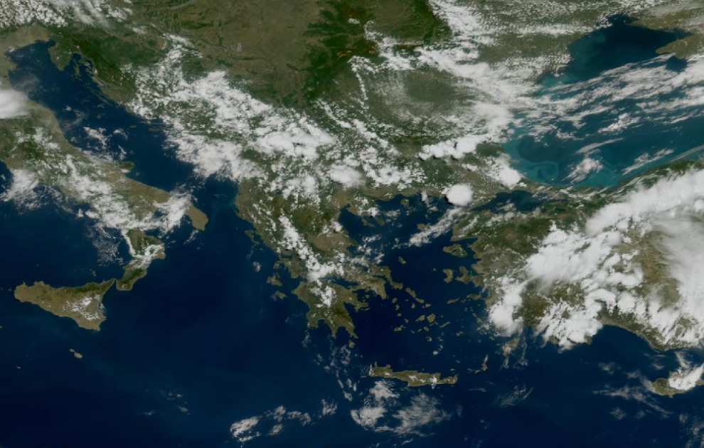 Τελευταία δορυφορική εικόνα νεφοκάλυψης