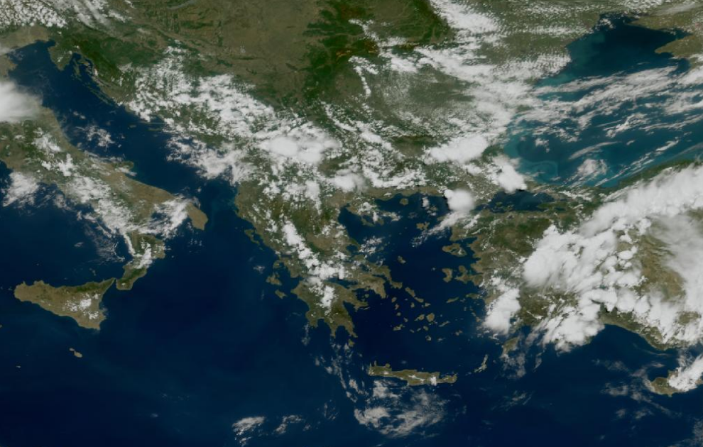 Τελευταία δορυφορική εικόνα νεφοκάλυψης