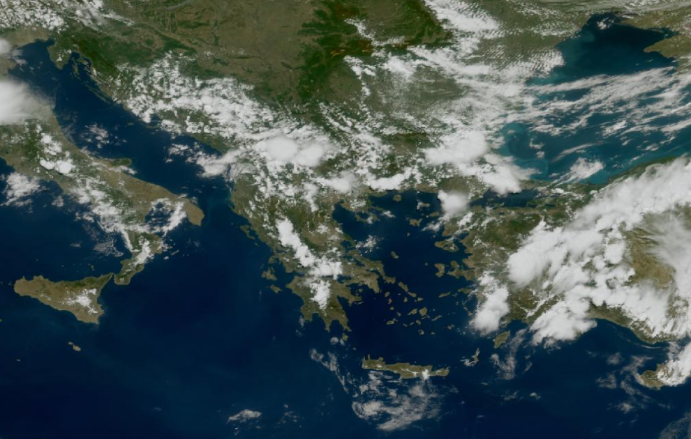 Τελευταία δορυφορική εικόνα νεφοκάλυψης
