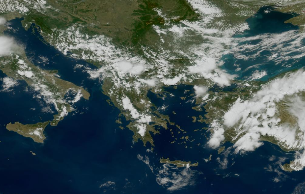 Τελευταία δορυφορική εικόνα νεφοκάλυψης