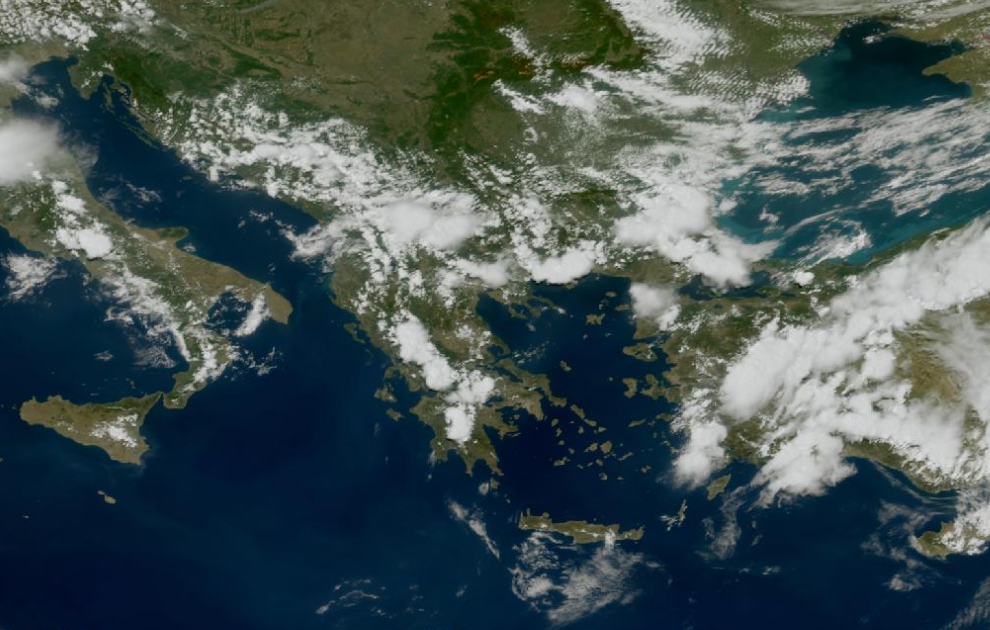 Τελευταία δορυφορική εικόνα νεφοκάλυψης