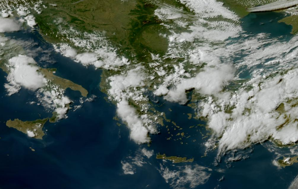 Τελευταία δορυφορική εικόνα νεφοκάλυψης