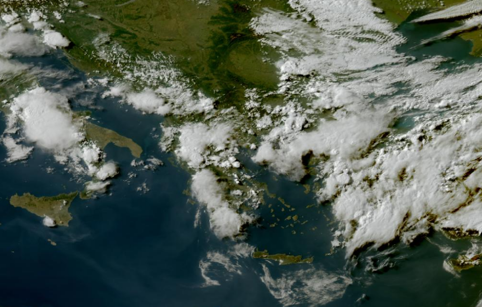 Τελευταία δορυφορική εικόνα νεφοκάλυψης