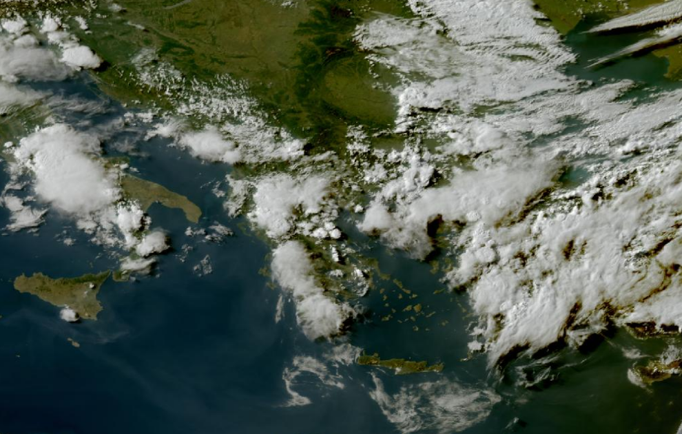 Τελευταία δορυφορική εικόνα νεφοκάλυψης