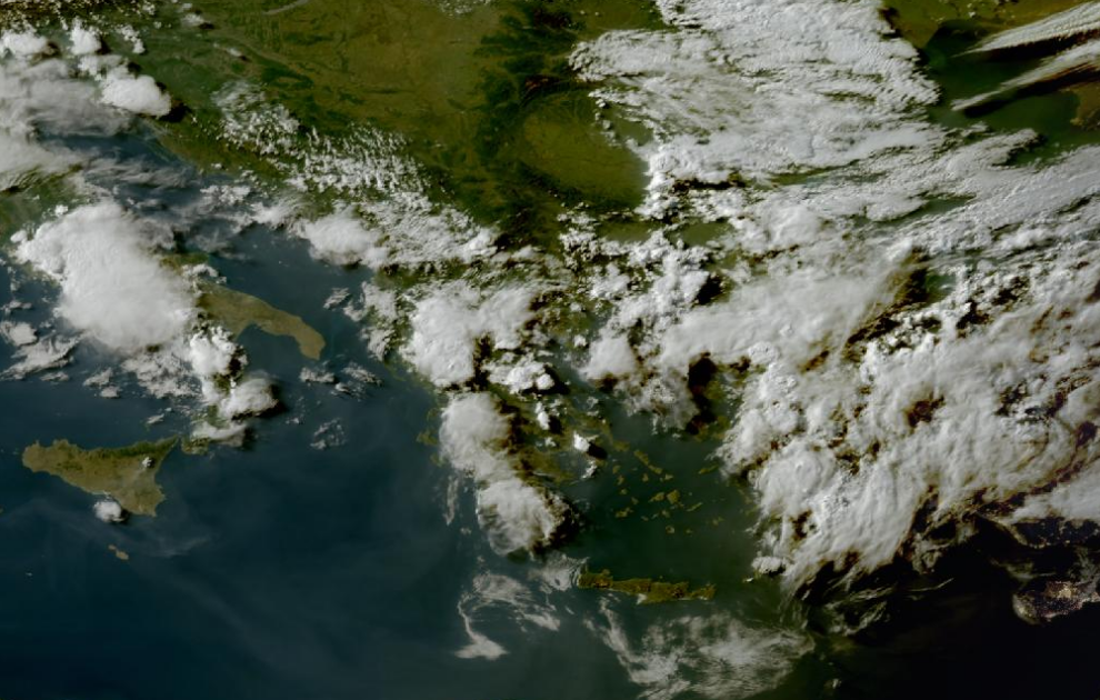 Τελευταία δορυφορική εικόνα νεφοκάλυψης