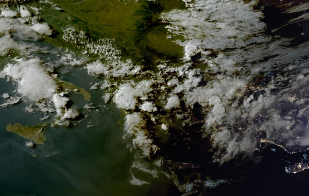 Τελευταία δορυφορική εικόνα νεφοκάλυψης