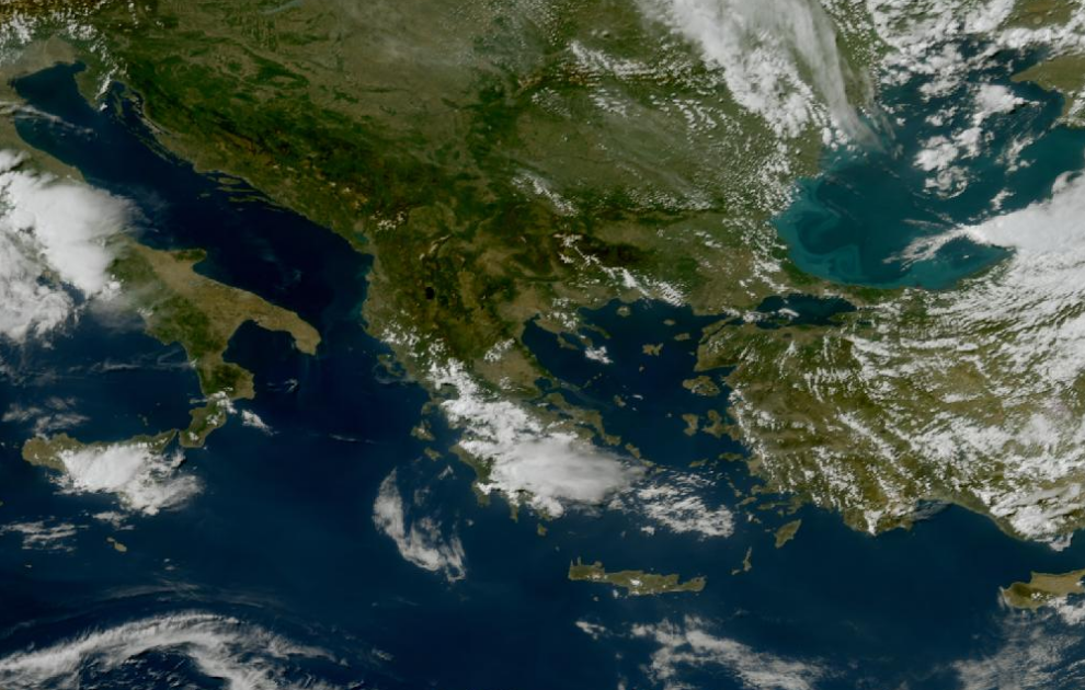 Τελευταία δορυφορική εικόνα νεφοκάλυψης