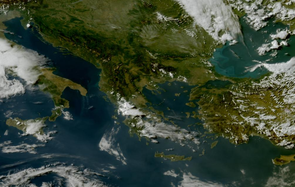 Τελευταία δορυφορική εικόνα νεφοκάλυψης