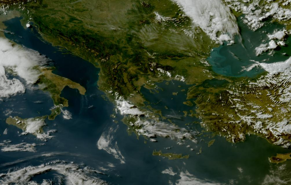 Τελευταία δορυφορική εικόνα νεφοκάλυψης