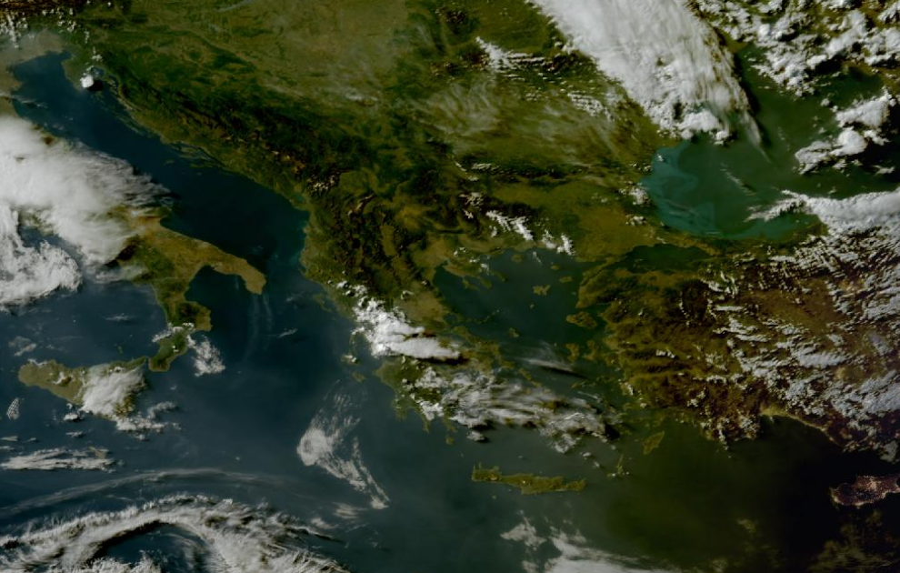 Τελευταία δορυφορική εικόνα νεφοκάλυψης