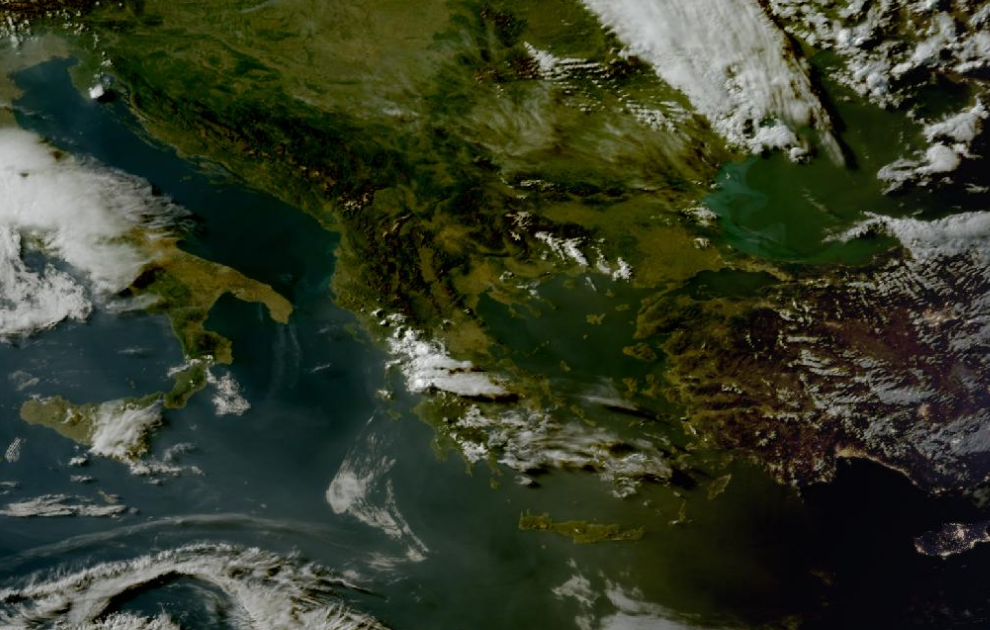 Τελευταία δορυφορική εικόνα νεφοκάλυψης