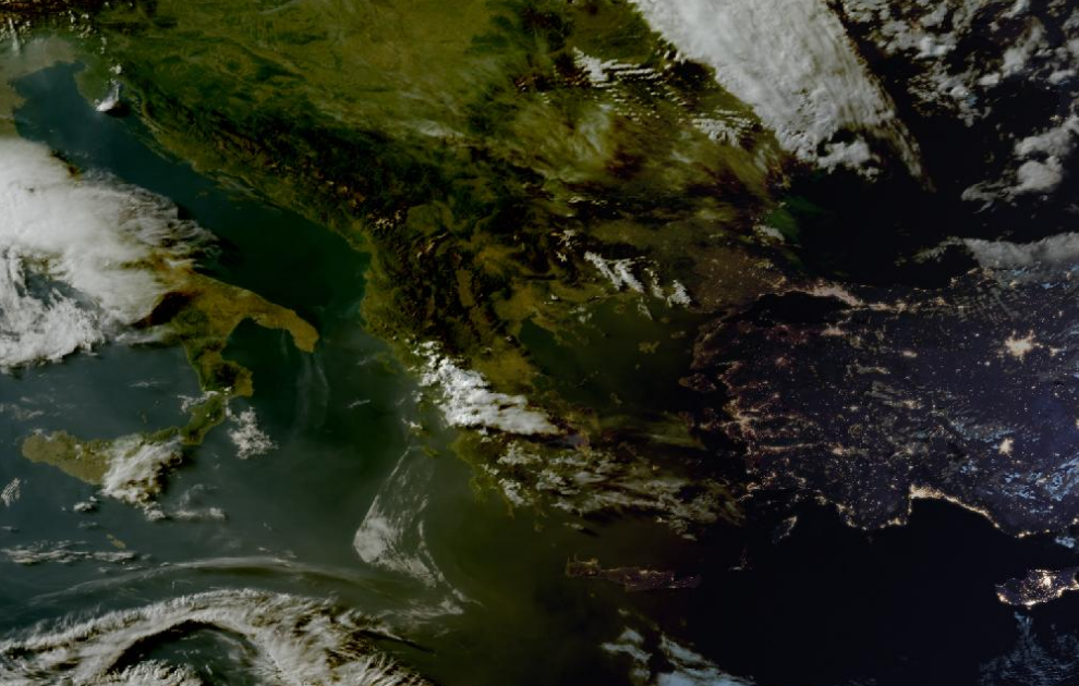 Τελευταία δορυφορική εικόνα νεφοκάλυψης