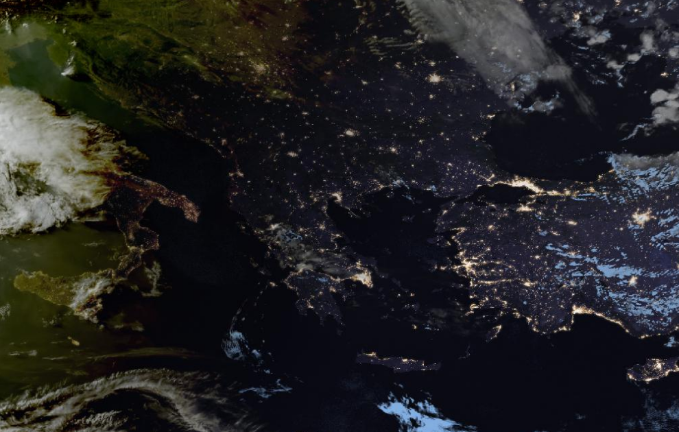 Τελευταία δορυφορική εικόνα νεφοκάλυψης