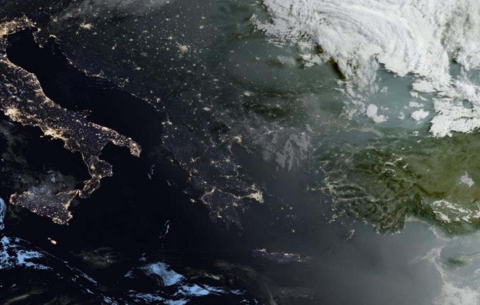 Τελευταία δορυφορική εικόνα νεφοκάλυψης