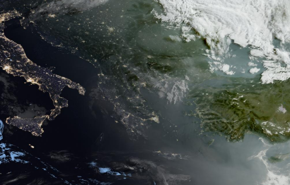 Τελευταία δορυφορική εικόνα νεφοκάλυψης