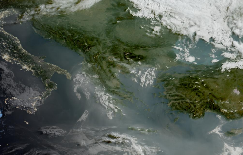Τελευταία δορυφορική εικόνα νεφοκάλυψης