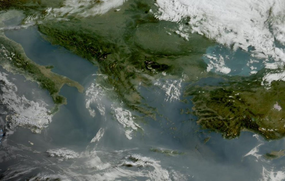 Τελευταία δορυφορική εικόνα νεφοκάλυψης