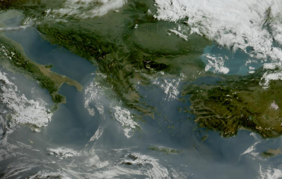 Τελευταία δορυφορική εικόνα νεφοκάλυψης