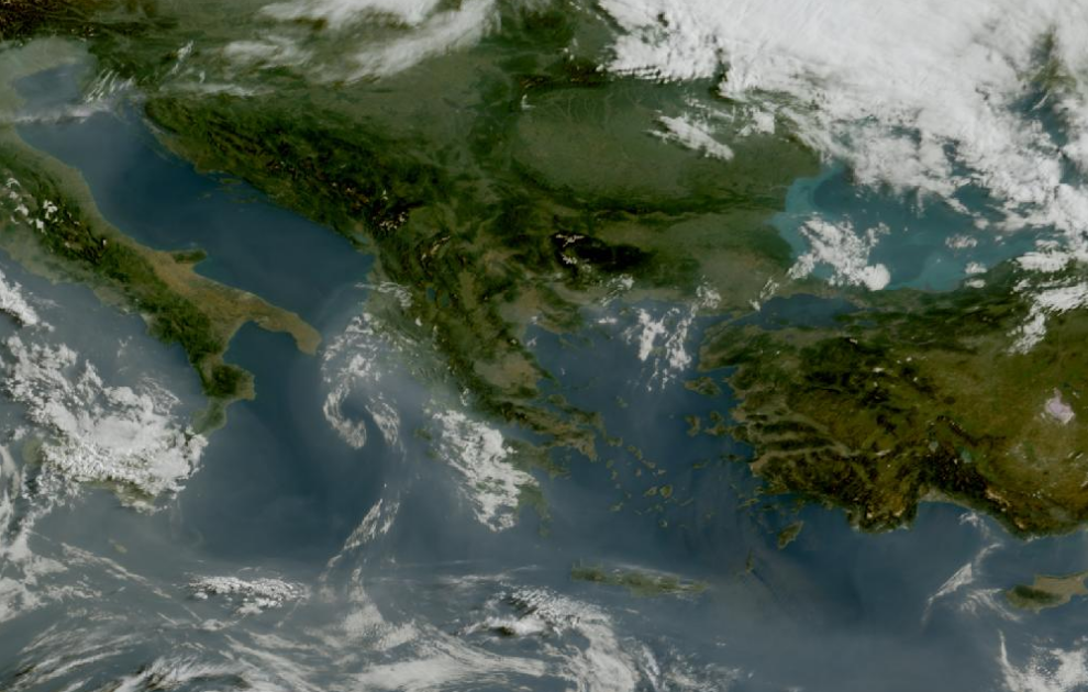 Τελευταία δορυφορική εικόνα νεφοκάλυψης