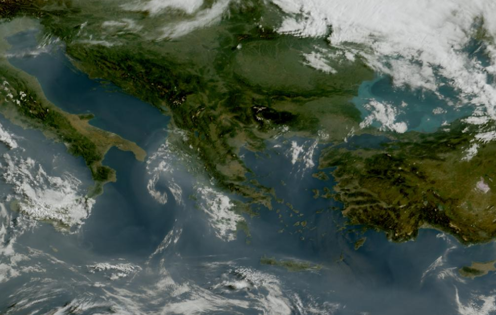 Τελευταία δορυφορική εικόνα νεφοκάλυψης