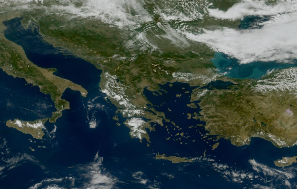 Τελευταία δορυφορική εικόνα νεφοκάλυψης