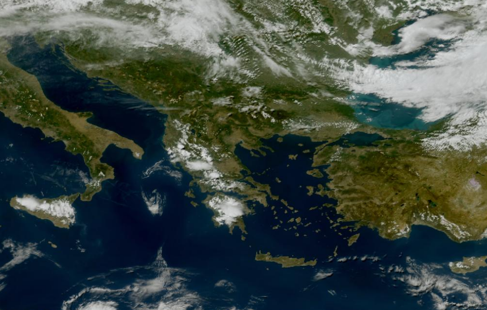 Τελευταία δορυφορική εικόνα νεφοκάλυψης