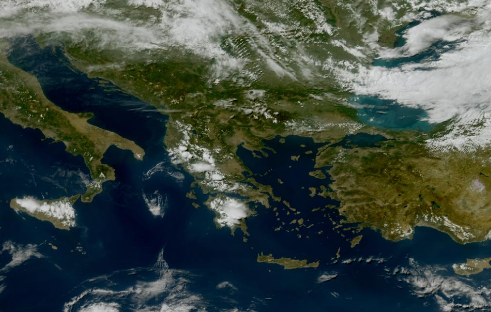 Τελευταία δορυφορική εικόνα νεφοκάλυψης