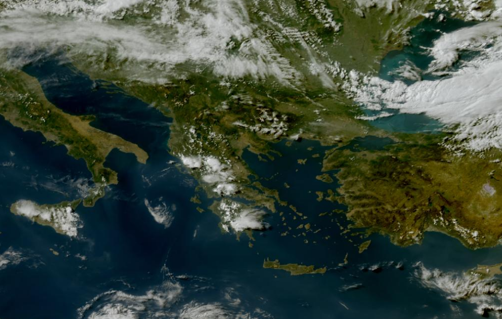 Τελευταία δορυφορική εικόνα νεφοκάλυψης