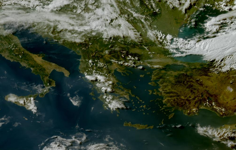 Τελευταία δορυφορική εικόνα νεφοκάλυψης