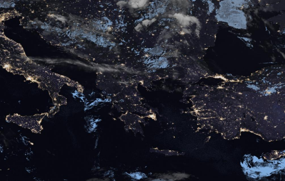 Τελευταία δορυφορική εικόνα νεφοκάλυψης