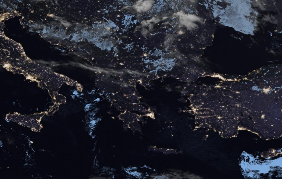 Τελευταία δορυφορική εικόνα νεφοκάλυψης