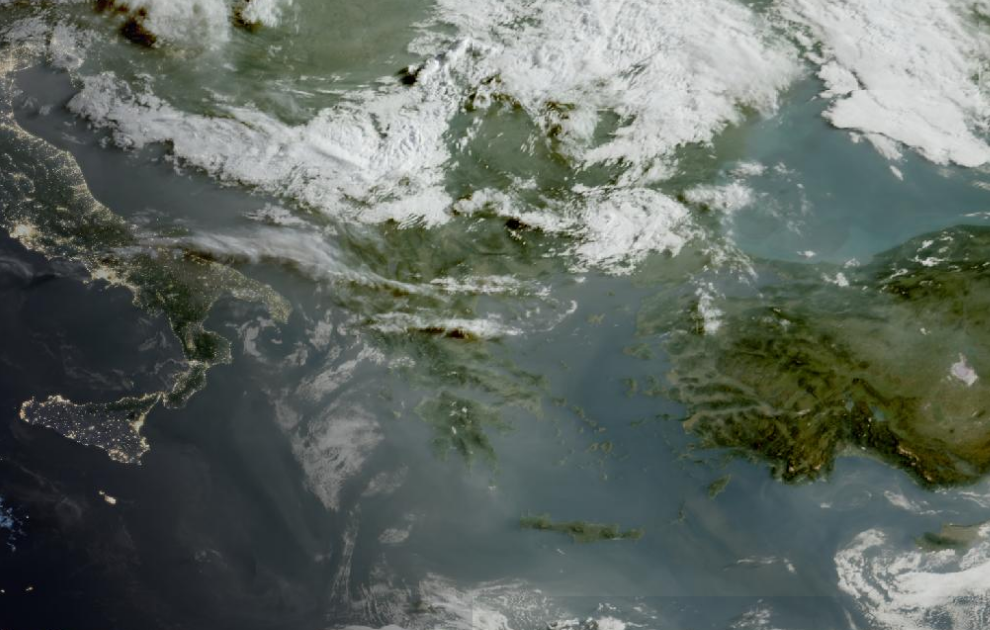 Τελευταία δορυφορική εικόνα νεφοκάλυψης