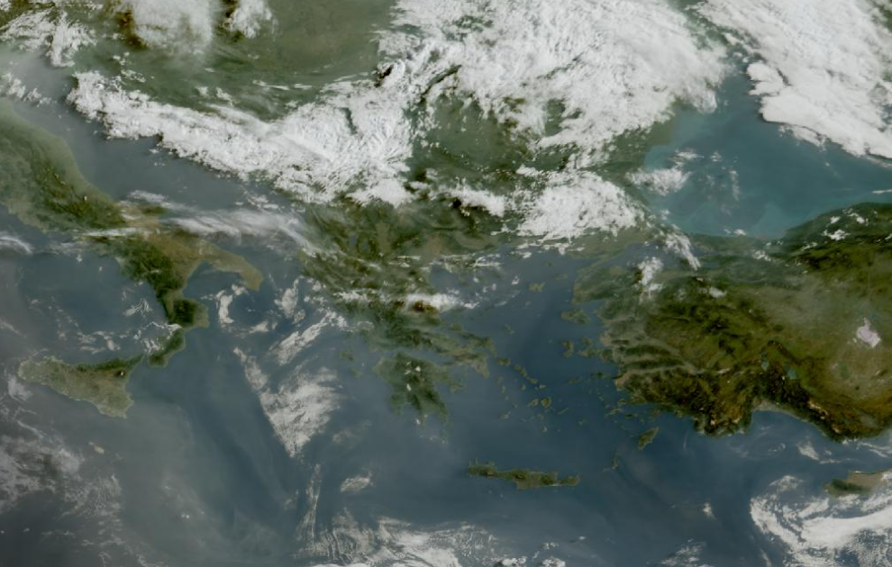 Τελευταία δορυφορική εικόνα νεφοκάλυψης